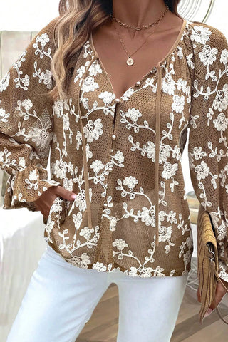 Floral Button-Up Blouse