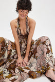 Floral Halter Vacation Dress