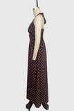 Polka Dot Halter Casual Dress