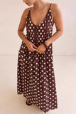 Polka Dot Casual Maxi Dress