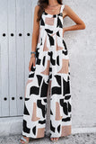 Abstract Print Wide-Leg Jumpsuit