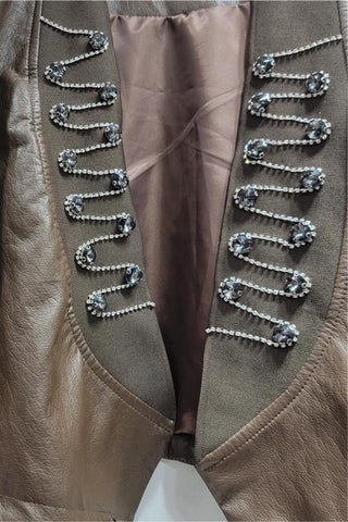 Embellished Open-Front Cropped Jacket