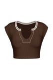 Stylish Scoop Neck Crop Top