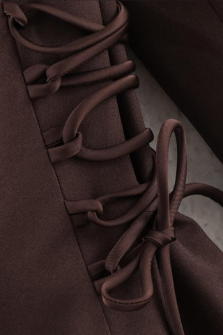 Double-Breasted Corset Detail Blazer