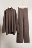 Cozy Turtleneck Knit Pants Set