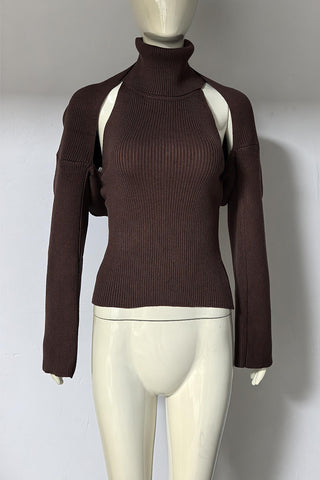 Sleeveless Turtleneck Tank Top