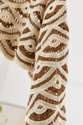 Scallop Pattern Crochet Sweater