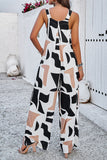 Abstract Print Wide-Leg Jumpsuit