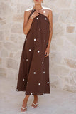 Polka Dot Sleeveless Casual Dress
