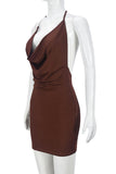 Deep Plunge Mini Dress