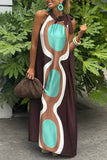Abstract Print Maxi Dress