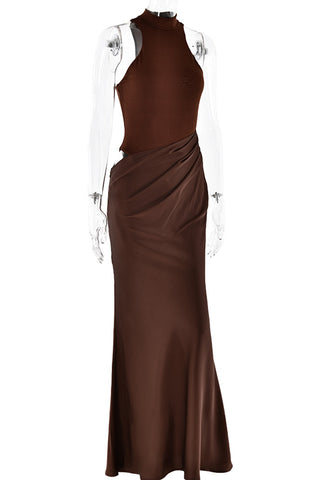 Elegant High-Neck Evening Gown