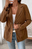 Tailored Button-Up Corduroy Blazer