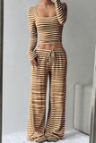 Striped Two-Piece Pant Set