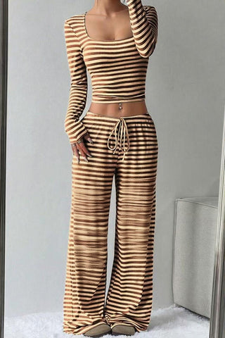 Striped Two-Piece Pant Set