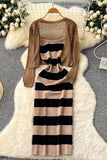 Striped Casual Knit Dress