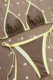 Polka Dot Bikini Set with Matching Cover-Up
