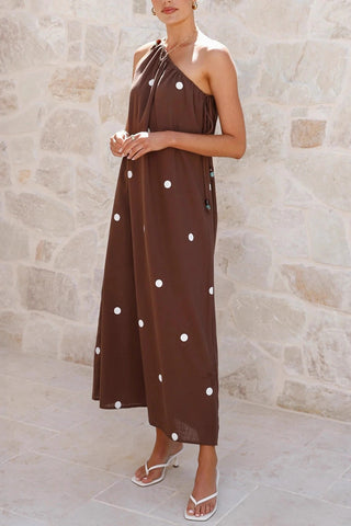 Polka Dot Sleeveless Casual Dress