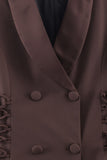 Double-Breasted Corset Detail Blazer