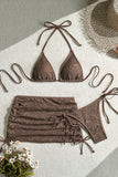 Stylish Bikini Set with Skirt Cover-up