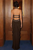 Elegant Halter Skirt Set