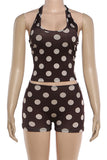Polka Dot Halter Short Set