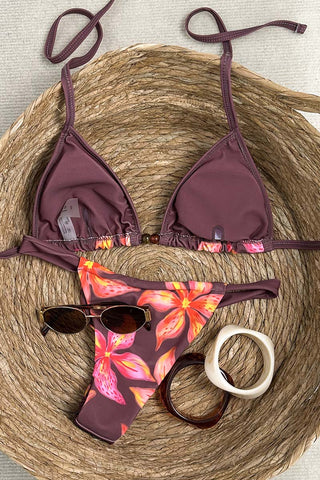 Floral Triangle Bikini Set