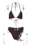Chic Button-Embellished Bikini Set