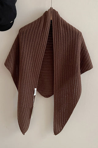 Ribbed Knit Shawl Wrap