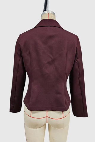 Single-Button Peplum Blazer