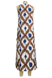 Sleeveless Patterned Casual Dress