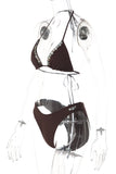 Chic Button-Embellished Bikini Set