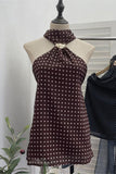 Polka Dot Halter Neck Tank