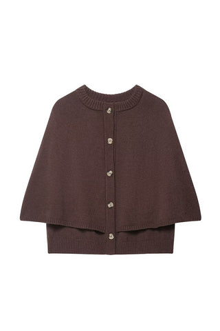 Button-Up Cape Cardigan