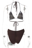 Chic Button-Embellished Bikini Set