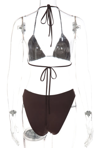 Chic Button-Embellished Bikini Set