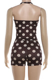 Polka Dot Halter Short Set