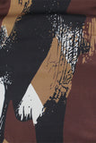 Abstract High-Neck Evening Dress