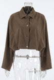 Cropped Button Jacket