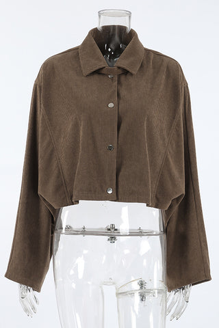 Cropped Button Jacket