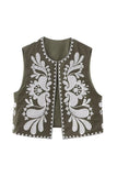 Patterned Floral Vest