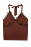 Lace-Trimmed Tie-Back Cami