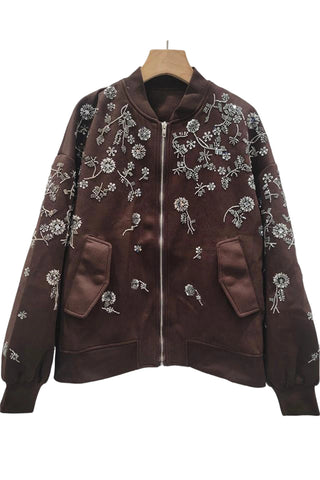 Floral Detail Bomber Jacket
