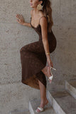 Elegant Spaghetti Strap Lace Dress