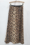 Leopard Print Sequin Skirt