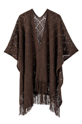 Open-Front Fringe Shrug