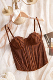 Lace-Trimmed Bustier Tank Top