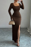 Elegant Evening Dress with Side Slit