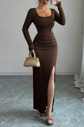 Elegant Evening Dress with Side Slit