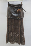 Elegant Lace Overlay Skirt